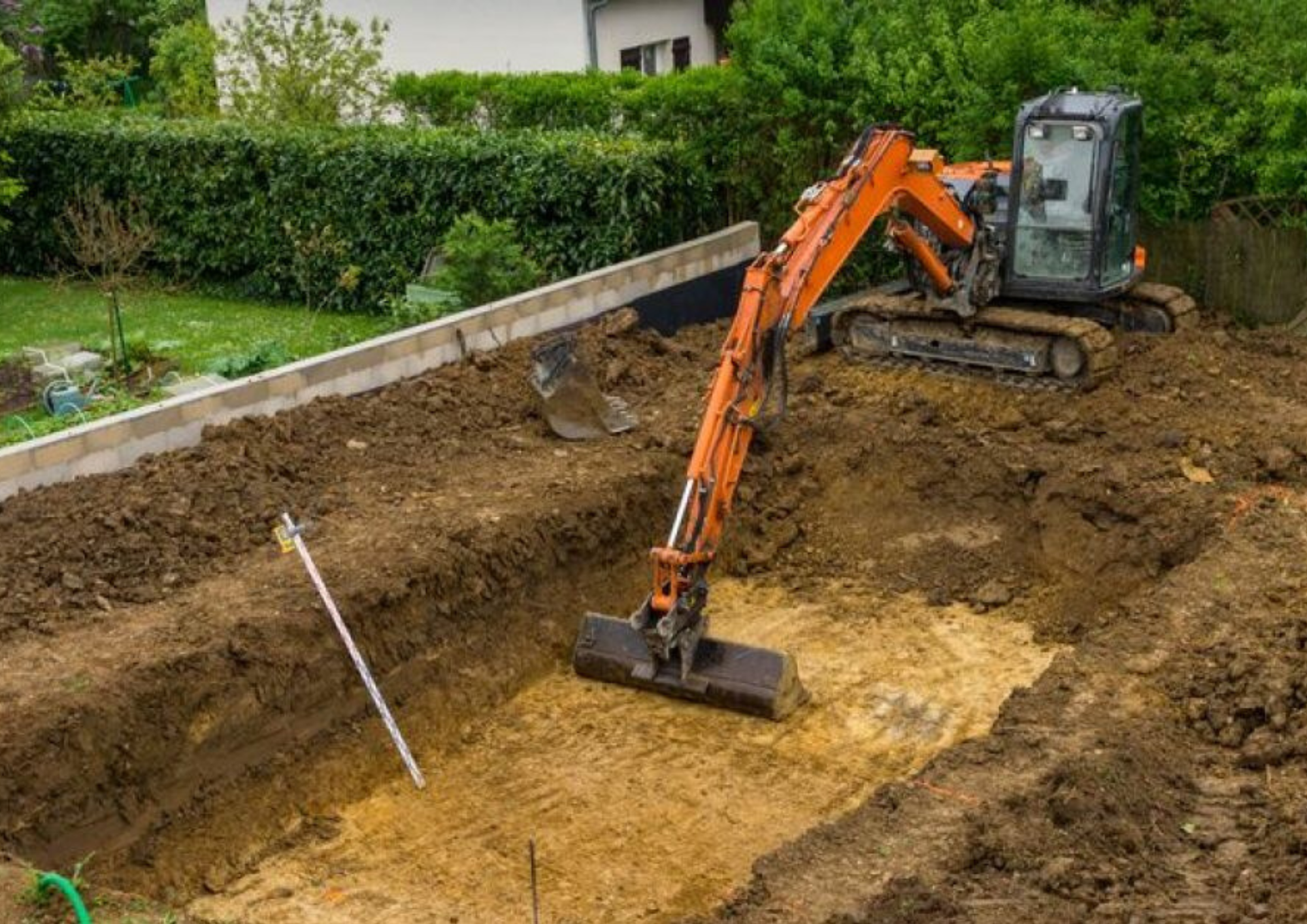 Photo d'une excavation de piscine